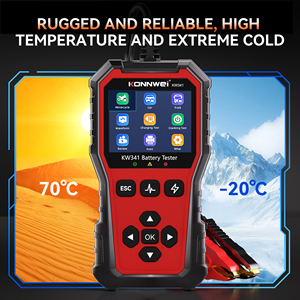 Probador de Baterías Digital KONNWEI KW341 Herramienta Profesional de Gestión de Baterías con Pantalla LCD para Vehículos Recreativos, Autocaravanas y Flotas - Product Image 2