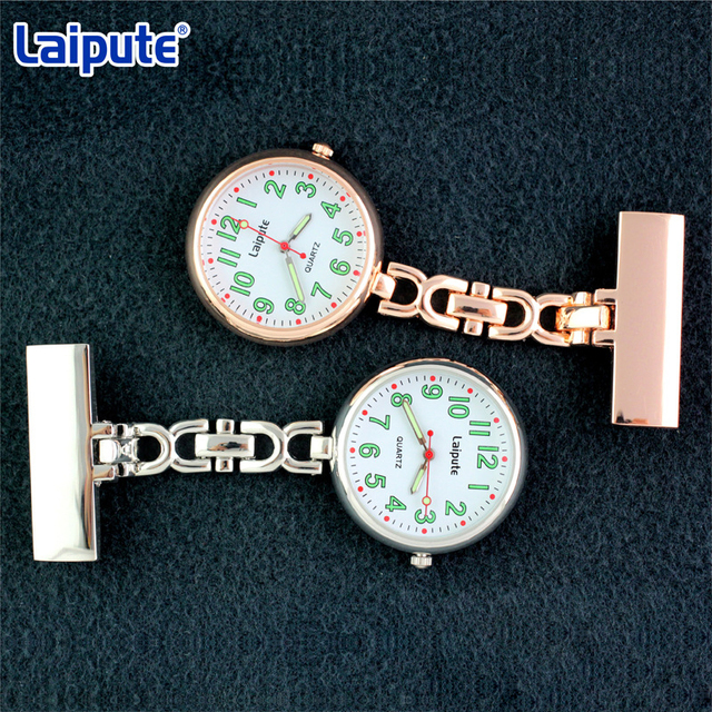 Rose Gold Large Dial Nurse Pocket Watch High Quality Hospital Dedicated Luminous Examination Quartz Movement for Female