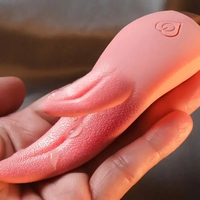 10-Gang Realistischer Zungenleck-Vibrator für Frauen Klitoris G-Punkt Mit Doppelzunge Weiblicher Masturbator