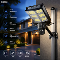 Caméra de Sécurité Solaire Extérieure pour Maison et Hôtel avec Contrôle APP, CCTV 5MP IP65 4G Tout-en-un, Lampadaire Solaire LED avec Caméra