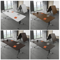 Table de formation et chaise combinées, pliables, durables, en bois, multifonctionnelles, mobiles, pour la maison, le bureau, l'hôpital, les réunions