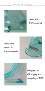 CE ISO 인증 일회용 의료용 CO2 및 산소 샘플링 카프노그래피 마스크 클래스 II 사이즈 XS-XL - Product Image 5