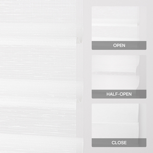 Stores enrouleurs motorisés électriques intelligents à double couche sans perçage, occultants, à commande à distance, stores Shangri-La pour fenêtres - Product Image 3