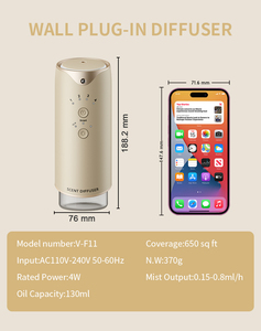 חומר נייד ללא מים חכם מפזר 650 כיסוי sqft ללא שאריות סוללה מופעל מלונות שמן חיוניים מלונות משקי בית - Product Image 3