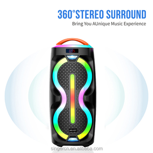Altavoz Bluetooth Portátil Inalámbrico para Exteriores ABS-6201 Nuevo de 2*6.5 Pulgadas con Sonido Estéreo Real, Luces RGB, Karaoke para Fiestas - Product Image 2