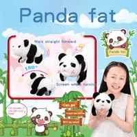 Amazon trend elektrikli peluş Panda Pet oyuncaklar çocuk pil operasyonu yürüyüş interaktif Panda peluş hayvan bebek oyuncak