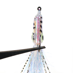 3D ojos luminosos pequeño calamar mosca patas de goma artificiales Flash oropel Streamer moscas trucha lubina agua salada Señuelos de Pesca cebos - Product Image 4