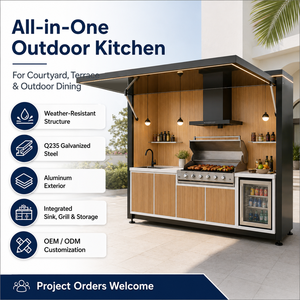<span class=keywords><strong>Cucina</strong></span> Esterna Moderna Personalizzata in Acciaio Inossidabile <span class=keywords><strong>con</strong></span> Design Modulare, Lavello BBQ Antiruggine per Villa, Patio e Sala da <span class=keywords><strong>Pranzo</strong></span> - Fornitore - Product Image 2