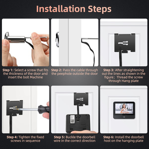 Tuya thông minh 1080P WIFI Kẽm hợp kim Hidden chuông cửa kỹ thuật số <span class=keywords><strong>Door</strong></span> <span class=keywords><strong>Viewer</strong></span> video cuộc gọi lổ nhìn trộm máy ảnh cửa Cat <span class=keywords><strong>Eye</strong></span> cho an ninh nhà - Product Image 6