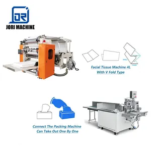 Facial Tissue Paper v Folding Making Machine Line Disposable Bath Towel Machine Hand Towel Rewinding Production Making Machine