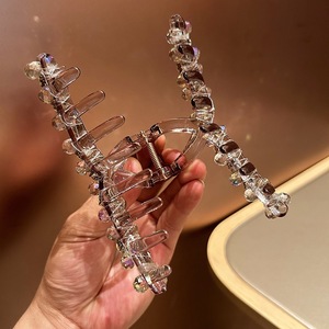 Pinces à cheveux en cristal brillant, élégantes et luxueuses, grandes pinces antidérapantes pour chignon arrière de la tête pour femmes - Product Image 2