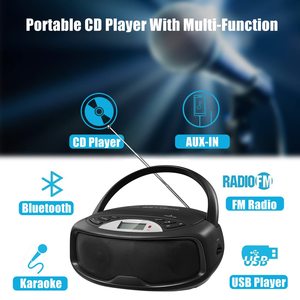 Lecteur <span class=keywords><strong>CD</strong></span> <span class=keywords><strong>Walkman</strong></span> modèle X8, lecteur de musique portable pour la maison, microphone, sortie USB 2W, connecteur RCA, inclut un écran et des boutons - Product Image 2