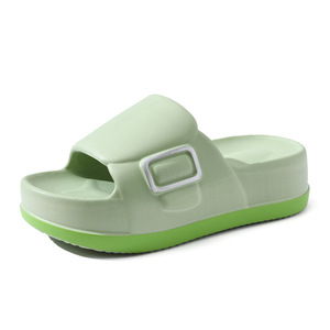 Sandales d'été pour femmes Guru en EVA, semelle épaisse, antidérapantes, respirantes, tongs de plage, blanc, rose, beige, vert clair, bout rond - Product Image 5