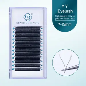 Private Label Faux Silk Korean Lashes Individual Natural Long Classic Eyelash Extensions