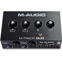 Interfaz de Audio USB Externa M-AUDIO M-Track Duo para Grabación, Streaming y Podcasting, Entradas de Línea XLR Duales, Incluye Software