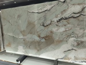 Lastra di <span class=keywords><strong>Marmo</strong></span> Quarzite Lucidata e Smaltata di Alta Qualità OEM/ODM per Pareti e Pavimenti, Pannello per Sfondo TV - Product Image 3