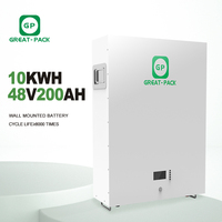 Sistem baterai penyimpanan energi perumahan GP Powerwall 48v 51.2v 20kWh 10kWh 5kWh 200ah casing kayu sistem Grid mati tenaga surya 1 buah