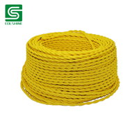 Cable textil trenzado flexible Cable cubierto de tela para iluminación de hogar y cafetería