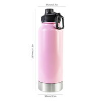 Bouteille d'eau isotherme sport en acier inoxydable 32 oz avec compartiment secret pour médicaments secs, idéale pour le camping en extérieur 2023