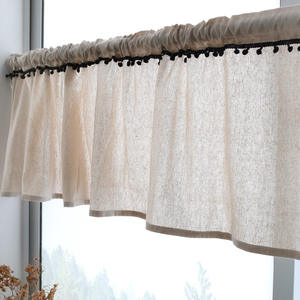 Demi-<span class=keywords><strong>rideau</strong></span> de porte japonais Hôtel Café Appartement Mur Salle de bain <span class=keywords><strong>Baie</strong></span> <span class=keywords><strong>vitrée</strong></span> Cuisine suspendue Couleur unie <span class=keywords><strong>Rideau</strong></span> court occultant - Product Image 2