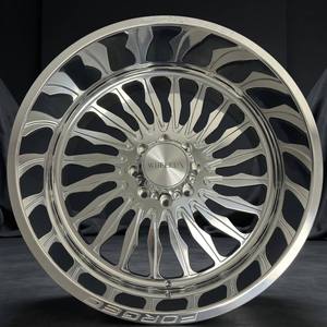 Rines Cromados Forjados Personalizados de 22, 24 y 26 Pulgadas para Camionetas, con Borde Profundo, Offset Negativo, para Ford F150, F250, RAM, Chevy Silverado - Product Image 1