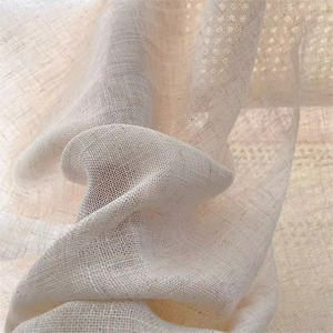 Voile Beige Lino Algodón Original Madera Color Gasa Cortina de lino <span class=keywords><strong>para</strong></span> la sala de estar <span class=keywords><strong>Dormitorio</strong></span> Puerta y <span class=keywords><strong>cortinas</strong></span> de puerta - Product Image 1
