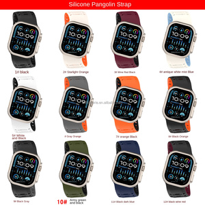Correa de reloj de silicona magnética con conector angular Pangolin para Apple Watch Series 11 10 9 8 7 SE, resistente al agua, deportiva, de repuesto. - Product Image 3