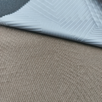 Tissu en cuir pongé en gros, tissu pour doudoune monogramme, tissu imperméable et coupe-vent en taffetas, matériau en cuir artificiel enduit de PU