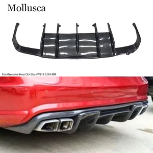 Pour Mercedes Classe C et Classe CLS W218 C218 4 portes, diffuseur arrière en fibre de carbone style R, lèvre de pare-chocs arrière 2011-2019 - Product Image 1