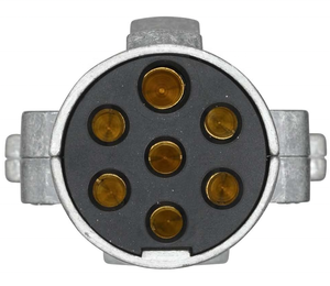 Échantillon gratuit <span class=keywords><strong>7</strong></span> <span class=keywords><strong>broches</strong></span> 24V <span class=keywords><strong>Prise</strong></span> métallique de type N avec ressort Camion <span class=keywords><strong>Remorque</strong></span> <span class=keywords><strong>Femelle</strong></span> <span class=keywords><strong>Prise</strong></span> de <span class=keywords><strong>remorque</strong></span> en aluminium - Product Image 4