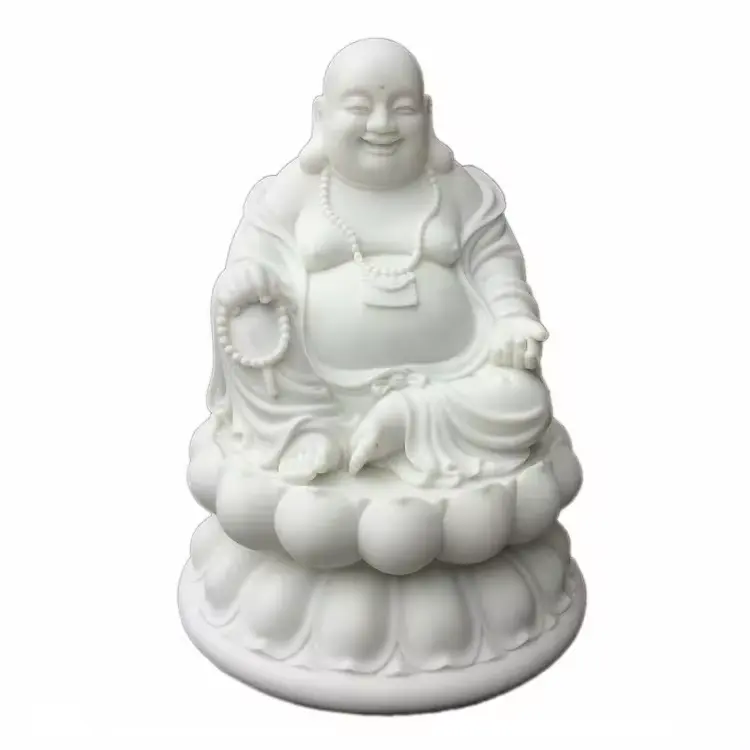 MGP266白い大理石の笑い仏像