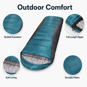 Sac de couchage double imperméable pour l'hiver -20°C ° Couverture de pique-nique matelassée extra large pour l'extérieur, tapis rembourré, OEM personnalisé - Product Image 3