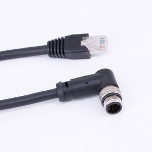 Endüstriyel ağ kablosu a-tipi uyumlu 90 derece dirsek sekiz çekirdekli RJ45 PVC yalıtımlı bakır endüstriyel kablo demeti - Product Image 1