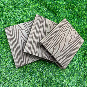 Plancher de <span class=keywords><strong>terrasse</strong></span> extérieur WPC moderne carré, à double verrouillage, écologique, antidérapant, imperméable, finition grain de <span class=keywords><strong>bois</strong></span> pour jardin et cuisine - Product Image 2