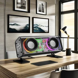 <span class=keywords><strong>Altavoces</strong></span> envolventes estéreo BT inalámbricos Mecha V8, reproductor de Audio de cine en casa de 10W con caja de <span class=keywords><strong>sonido</strong></span> de altavoz transparente de Supergraves - Product Image 2