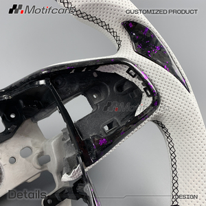 Volante de fibra de carbono forjado personalizado en color púrpura para Honda Civic Si 10ª generación 2016-2021 Type-R FK8 Coupe CR-V - Product Image 4