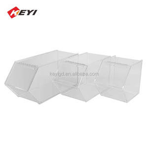 Vente en gros de distributeurs de bonbons en acrylique transparent à 3 niveaux, <span class=keywords><strong>mini</strong></span> <span class=keywords><strong>distributeur</strong></span> de bonbons en vrac avec pelle - Product Image 3
