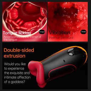 LOVE.Red Fire Lip Airplane Cup APP, Copa de Masturbación con Simulación de Lengua y Boca, 9 Frecuencias, Silenciosa, Juguete Sexual - Product Image 2