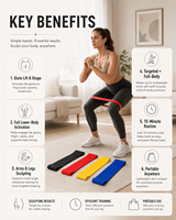 Banda de Resistencia de Látex X-Light para Fisioterapia y Culturismo, 5 lb, Mini Banda de Yoga en Bucle, Set de Correas para Rehabilitación de Hombros y Activación de Articulaciones