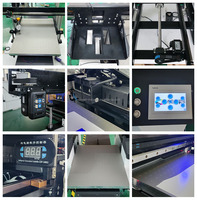 Printer UV A2 + UV otomatis penuh Printer Flatbed Led untuk casing ponsel bola Golf koper kaca ukuran kecil Printer Inkjet industri