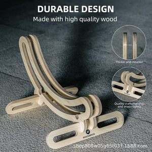 Creative Solid Wood Bicycle <b>Rack</b> Floor Standing 56.3x30.4x18.5cm Natural Color Lightweight <b>Storage</b> Stand <b>For</b> Home <b>Garage</b> - Product Image 2