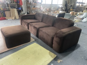 โซฟาผ้าสีน้ำตาลไหม้3ที่นั่งแบบแยกส่วนสไตล์มินิมอลโมเดิร์นมินิมอล - Product Image 4