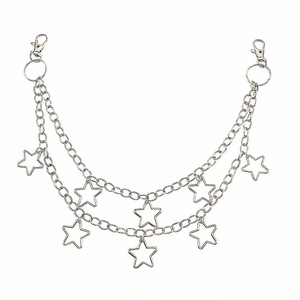 Chaîne de taille pour femme en alliage de zinc avec pendentif étoile à cinq branches, chaîne de corps, accessoire de mode pour usage quotidien - Product Image 3