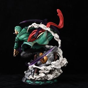 ฟิกเกอร์อนิเมะ โรโรโนอา โซโล ประเทศวาโนะ สามดาบ โฟลว์ ชูรา ขนาด 34 ซม. คุณภาพสูง ของเล่น LS หมวกฟาง สามพลังสงคราม - Product Image 6