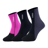 Chaussures d'eau en néoprène longues thermiques imperméables imprimées personnalisées de 5mm Chaussettes de plongée avec tuba