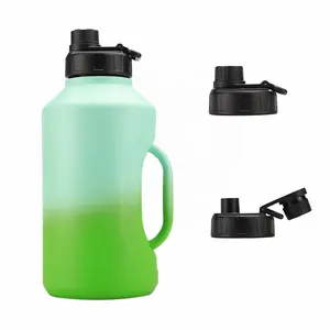 免费样品2.2L不锈钢水壶，带定制标志新产品2200毫升水瓶标志健身瓶