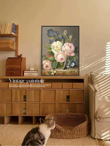 Kit de peinture par numéros pour adultes, toile de fleurs DIY, peinture murale moderne, peinture à l'huile sans cadre, art mural moderne pour la décoration murale de la maison, motif floral éclatant - Product Image 4