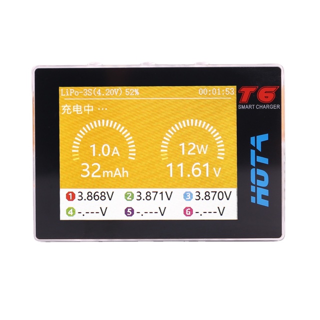 HOTA T6 300W 15A Battery Charger LiHv NiMh Li-ion Ni-Cd Digital RC Charger 1-6S Balance Charger Discharger PD 90W 5A