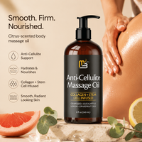Minyak Tubuh Hanxya Lemon Flowers Nourishing Firming Skin Revitalizer Expeller Pressed Cosmetic Grade 240ml Botol Pompa Untuk Semua Jenis Kulit