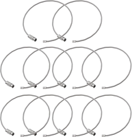 Cordon porte-clés en acier inoxydable avec boucle de fixation pour porte-clés, attache pour étiquette d'identification de bagage et attache à vis pour accessoire de valise de voyage